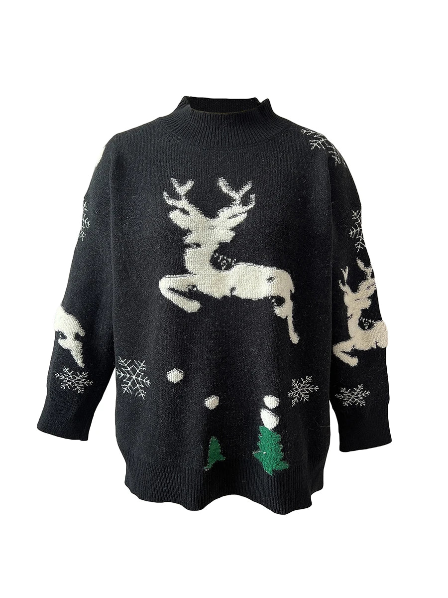 GR - Ugly Christmas sweater - High neck and long sleeves 