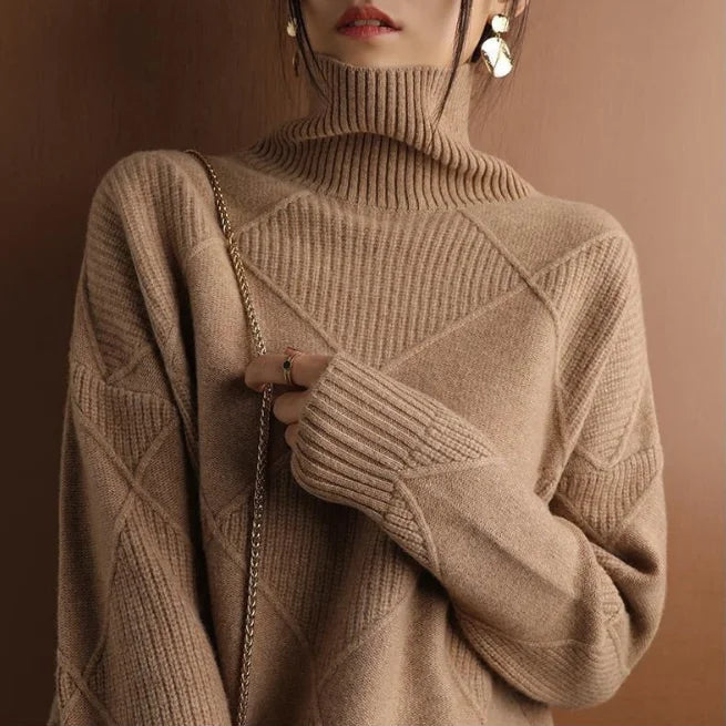 GR | ARGYLE ROLLNECK-PULLOVER