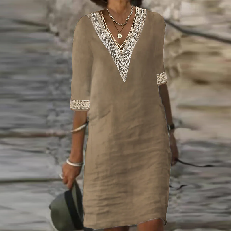 GR | Stylish linen summer dress for women