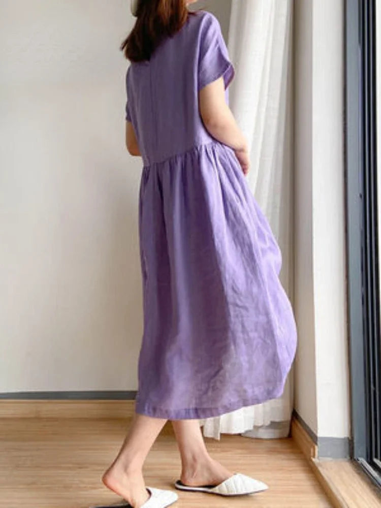 GR | Einfarbig Midi Kleid Aus