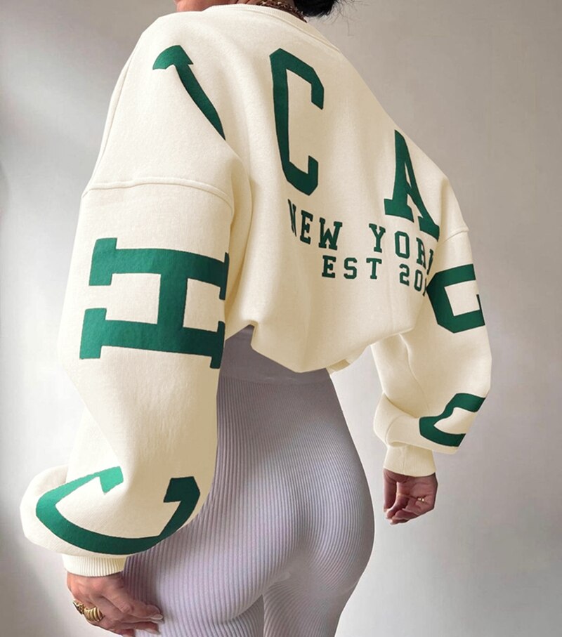 GR Long-sleeved tops O-neck hoodies 