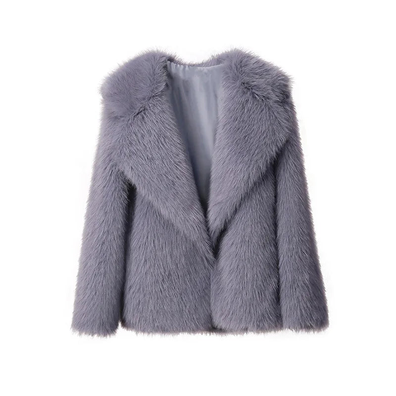 GR - Slim Faux Fur Coat