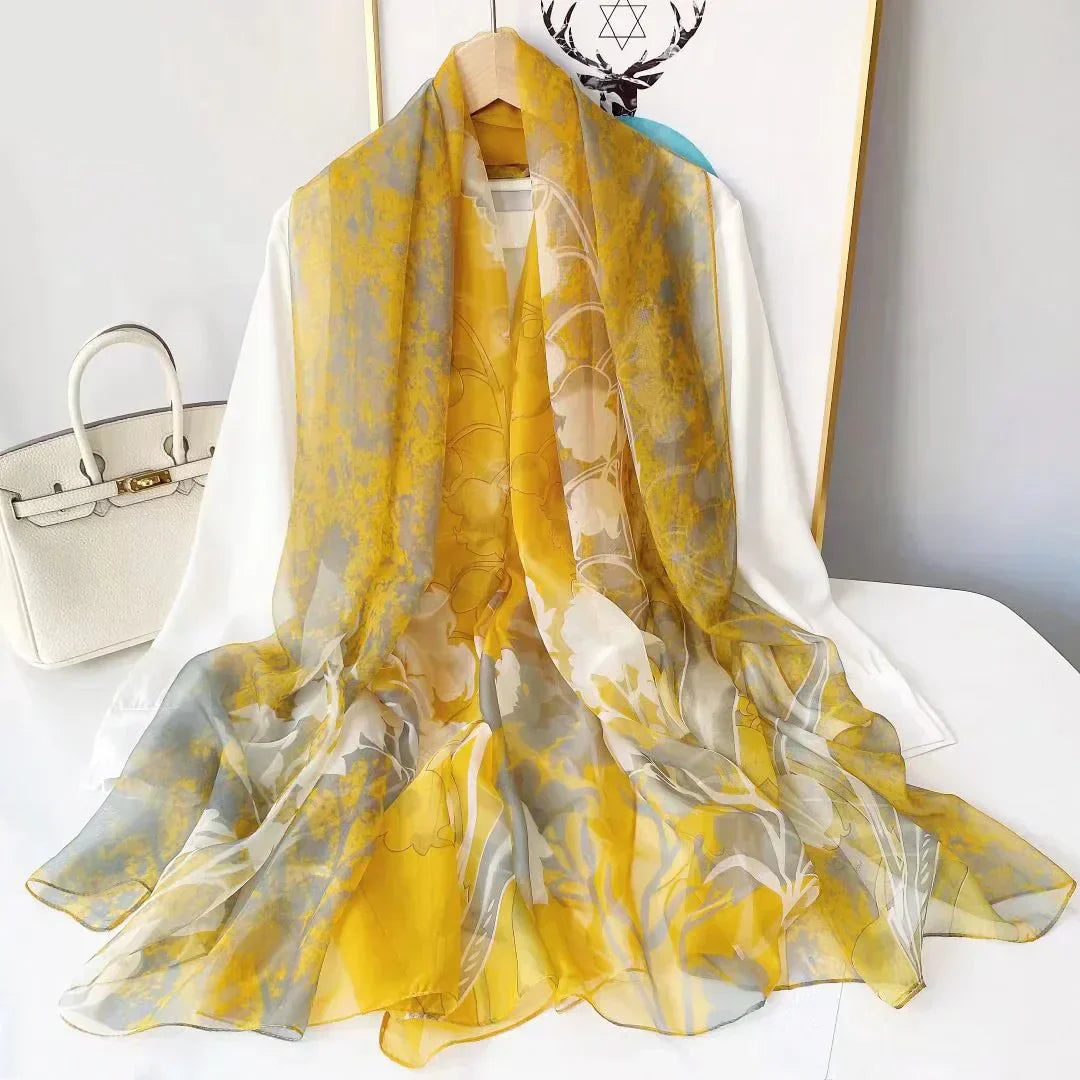 GR | Seidenschal Mit Elegantem Design Und Weicher Textur Für Kalte Tage Stil