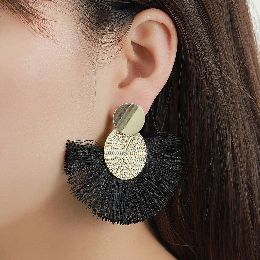 GR Striking Old Country Pendants: Fashion Boho Tassel Earrings
