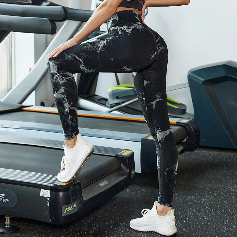 GR  Grazil Marbling-Tie-Dye Yoga Hose | Sportliche Leggings für Damen