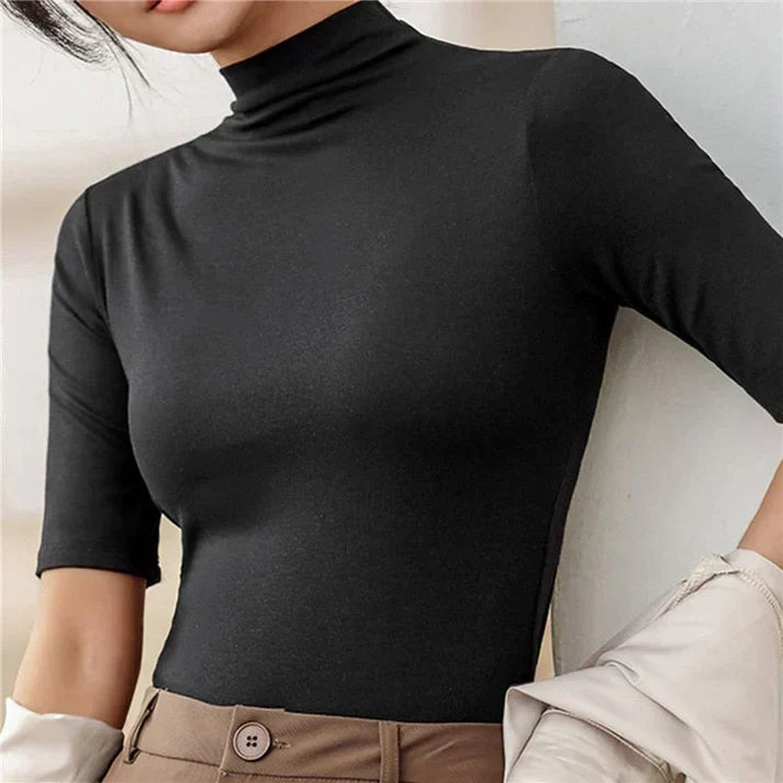 GR | Ultra-Dünner Nahtloser Rollkragenpullover