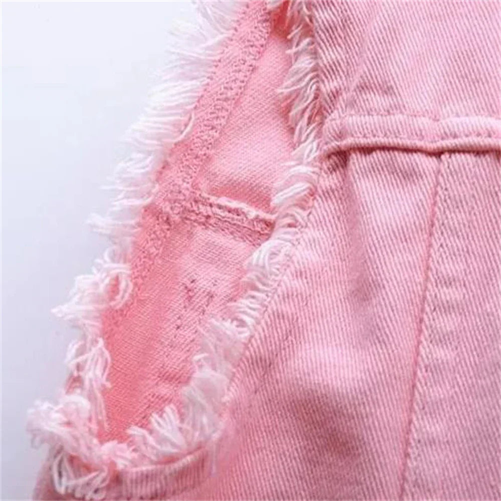 GR | Sleeveless denim vest for women in bright colors