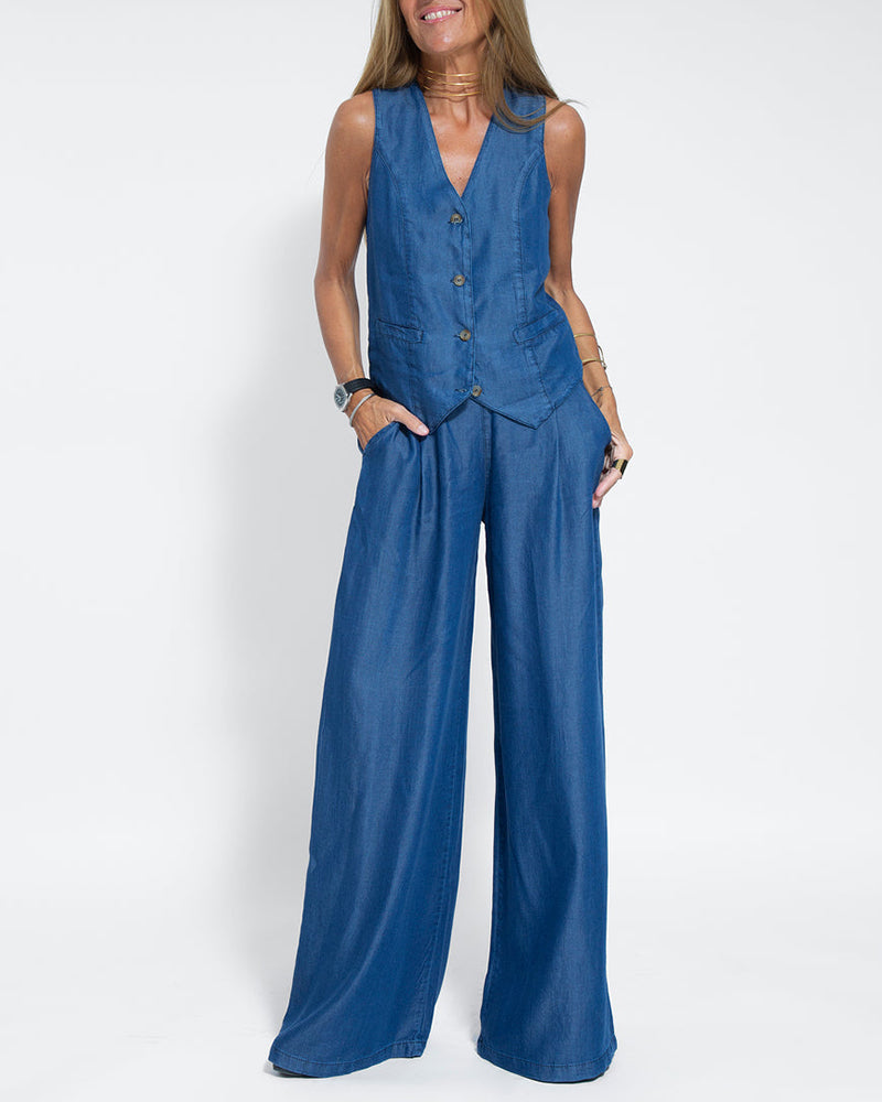 GR | Women's Elegant 2-Piece Linen Set