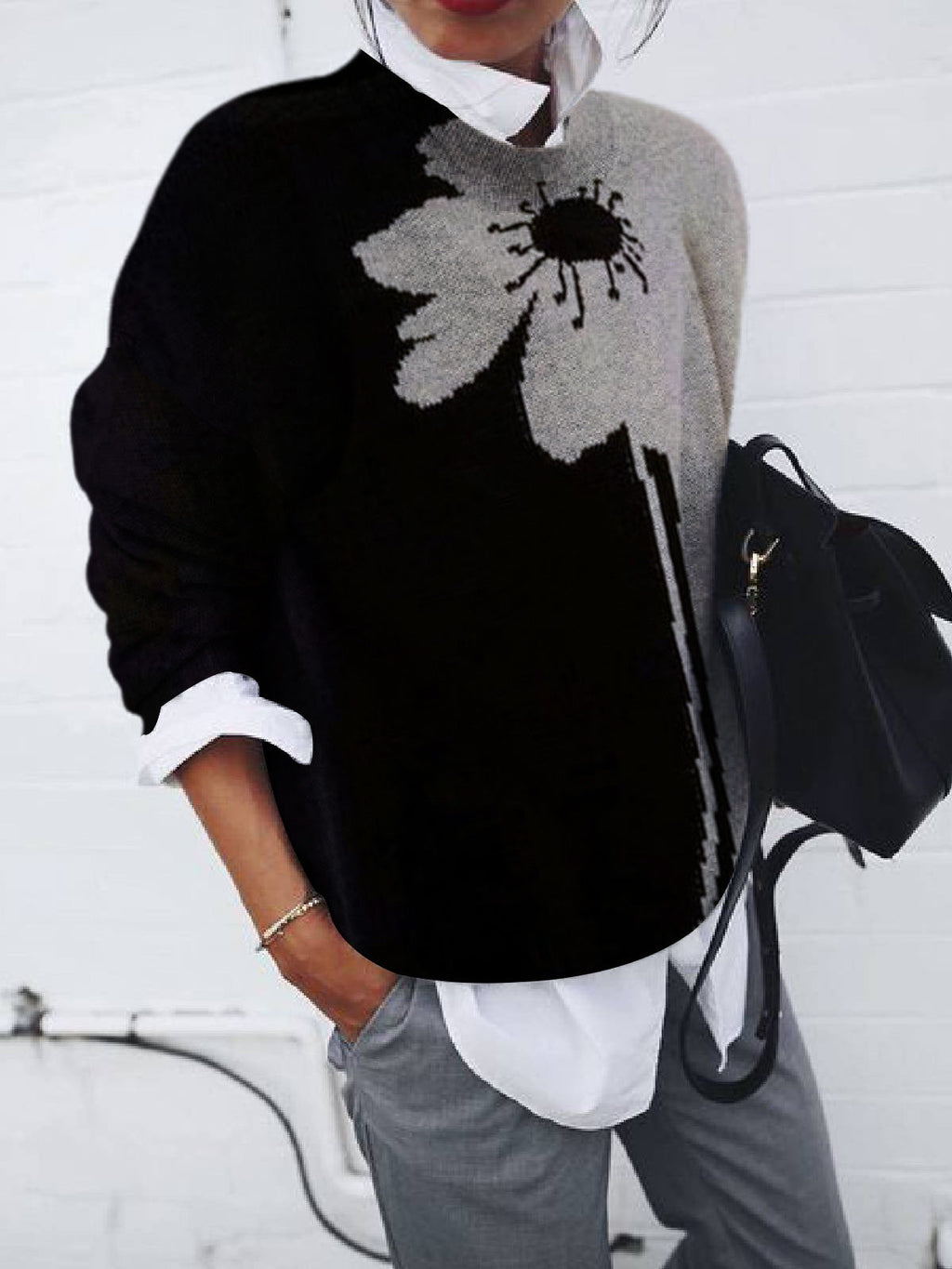 GR | Women's Hoodies Loose Printed Long Sleeve Sweatshirt