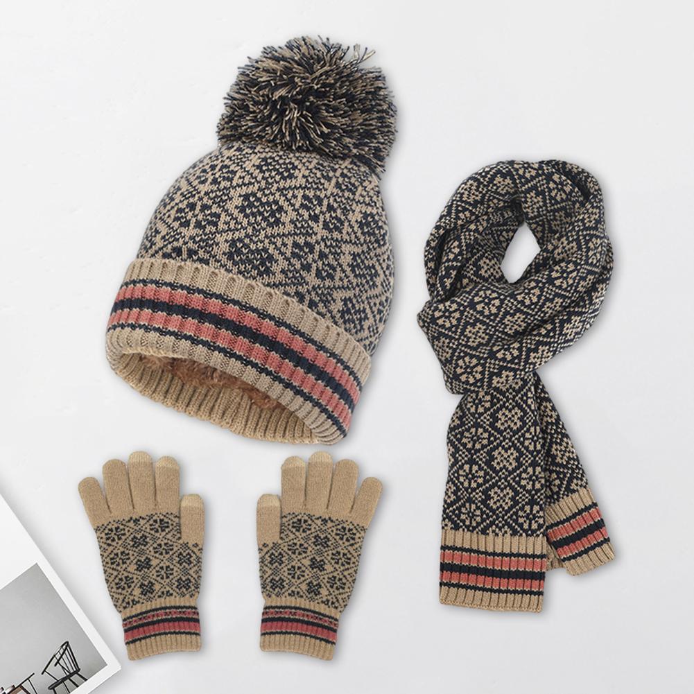 GR | Lässiges Herbst Winter 4-teiliges Warmes Strickset für Frauen