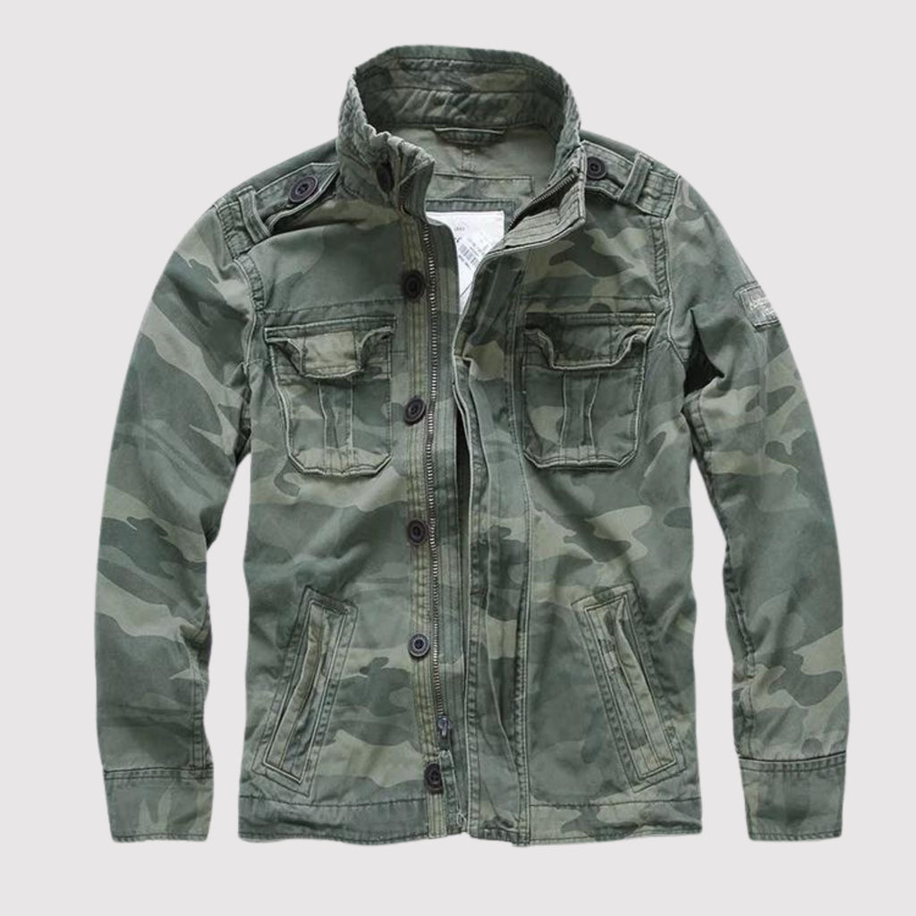 GR | Retro Denim Jacket with Multiple Pockets