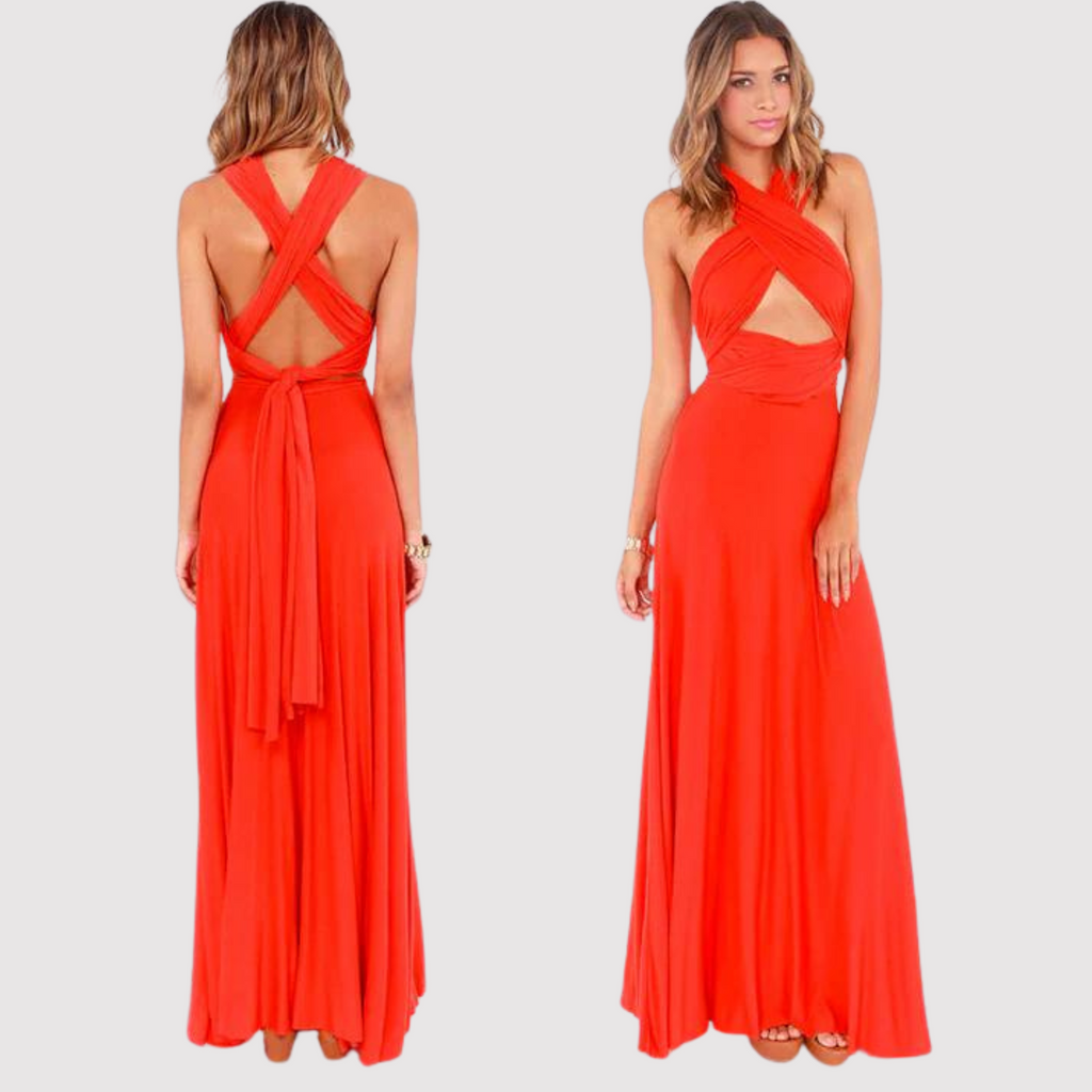 GR | Wandelbar Elegantes Kleid in Vielseitiger Wickeloptik