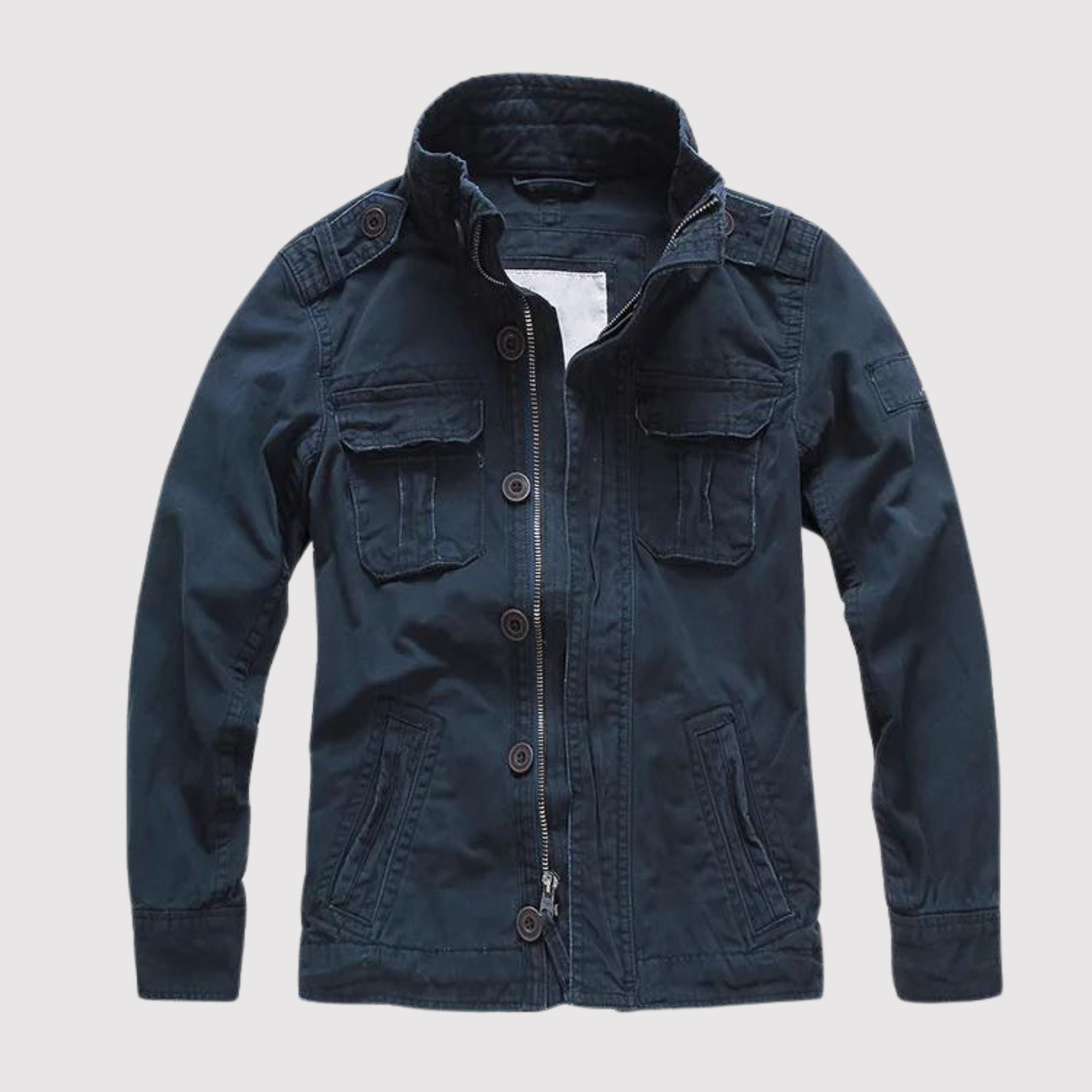 GR | Retro Denim Jacket with Multiple Pockets