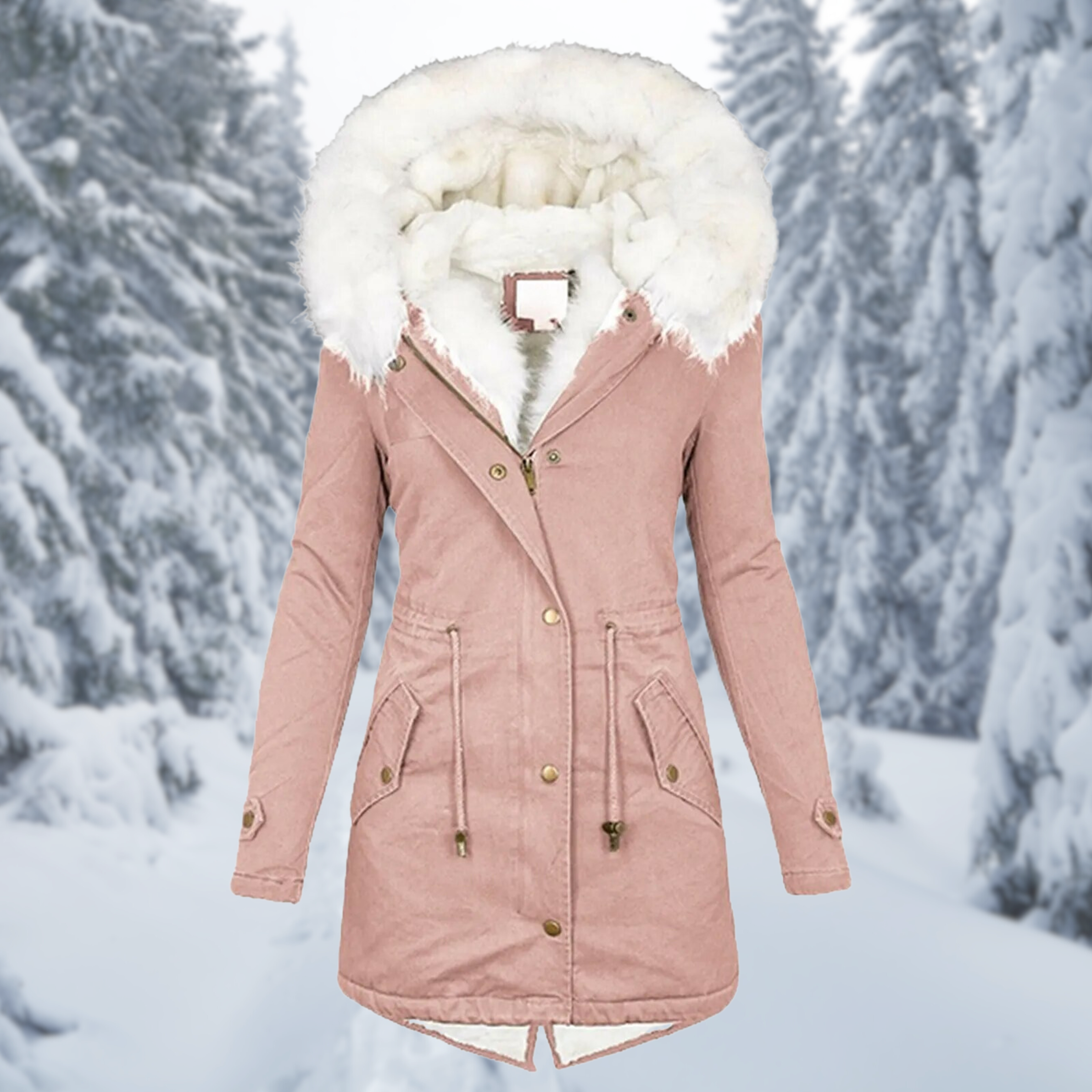 GR | Warm Women's Mid-Length Winter Jacket