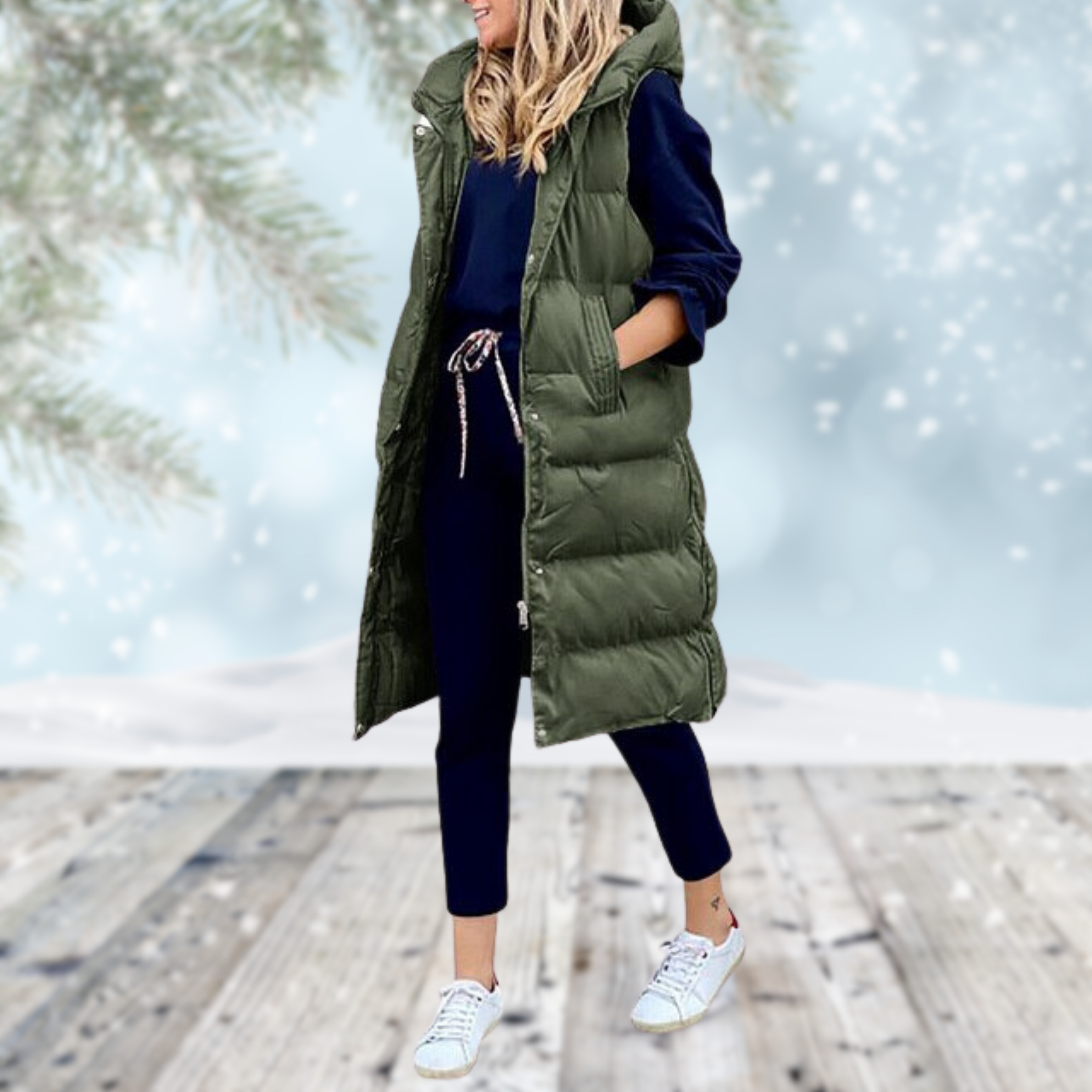 GR | Quilted women's vest - stylish sleeveless winter jacket