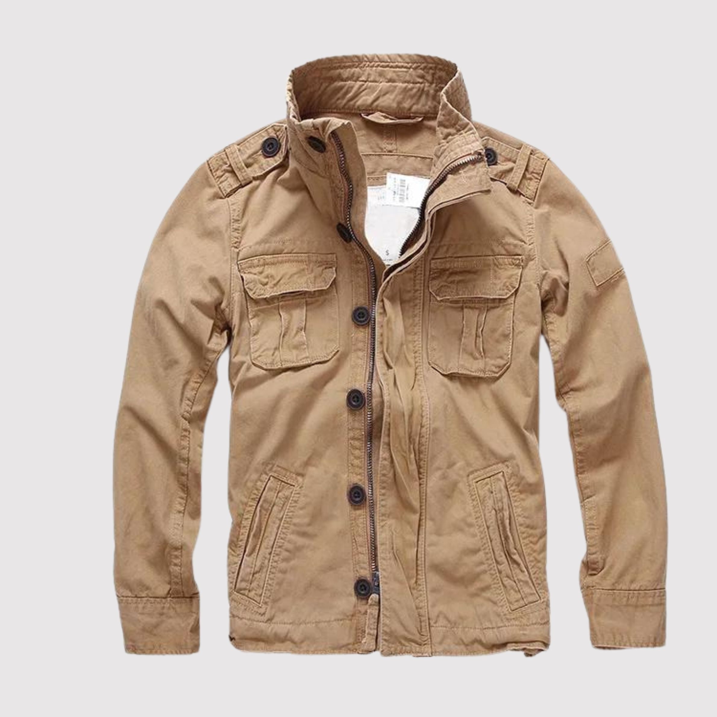 GR | Retro Denim Jacket with Multiple Pockets