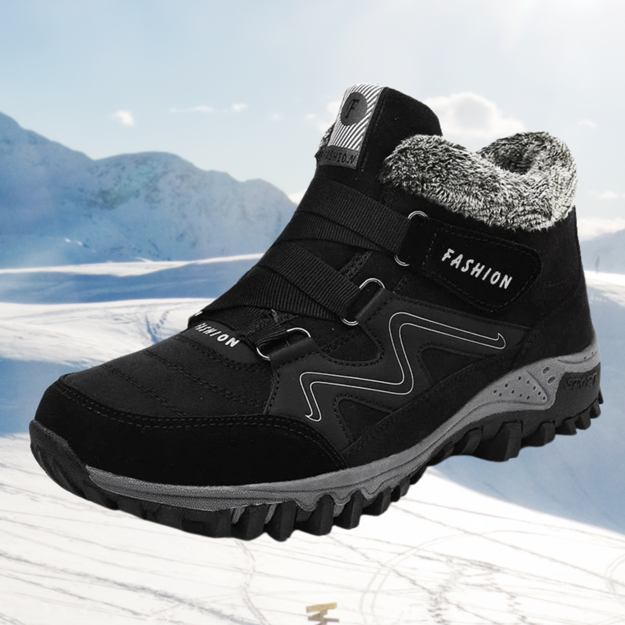 Warm faux fur boots for women