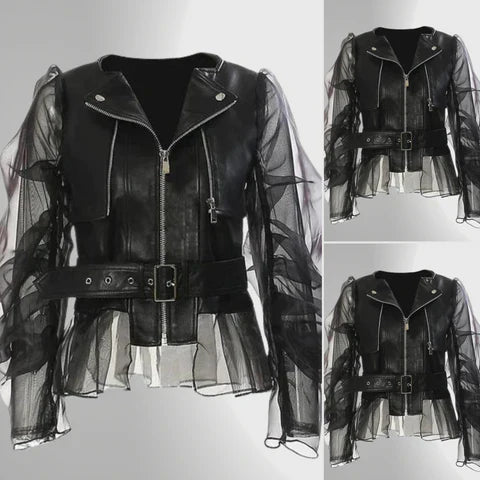 GR | Elegant leather jacket for women