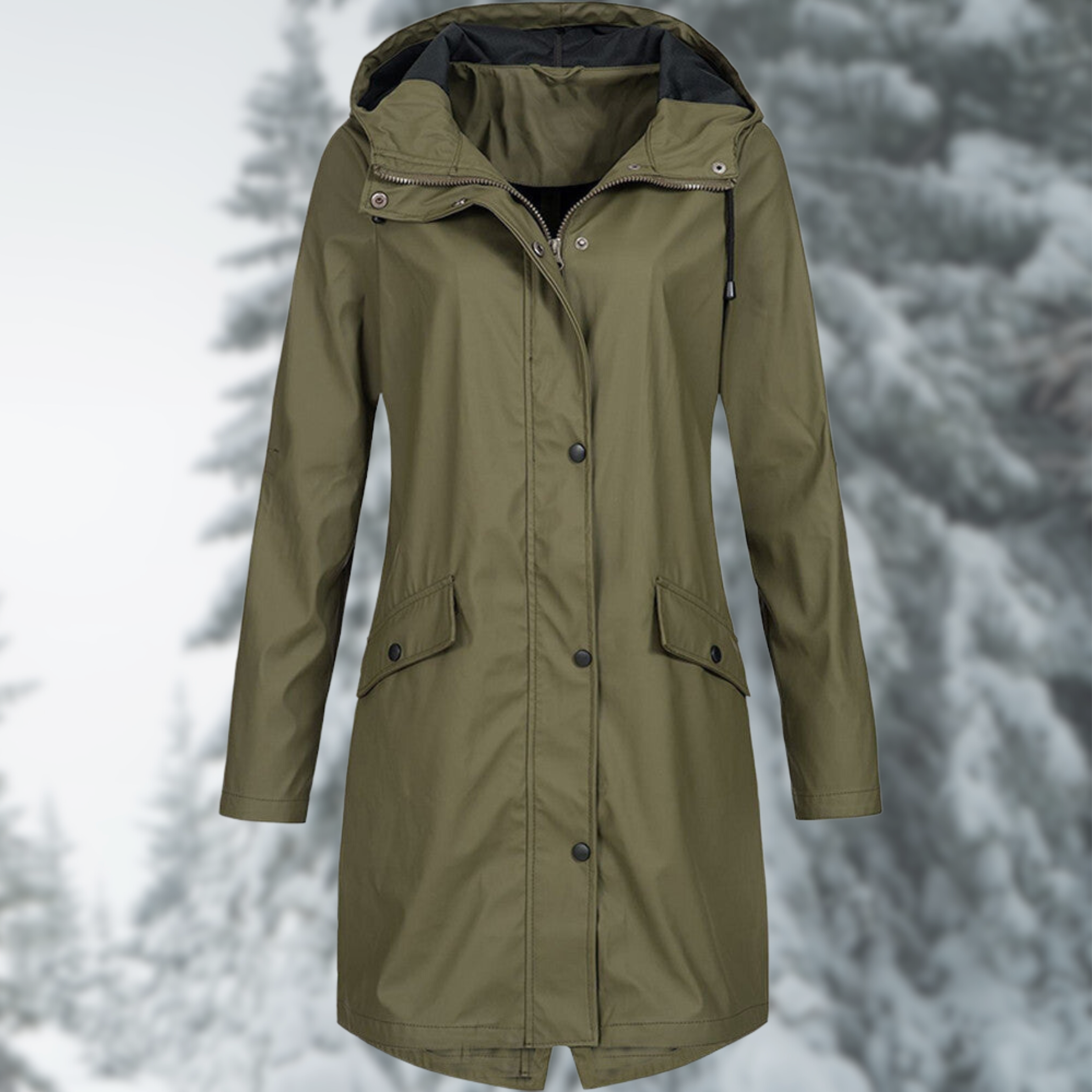 GR | Fashionable, long and waterproof raincoat