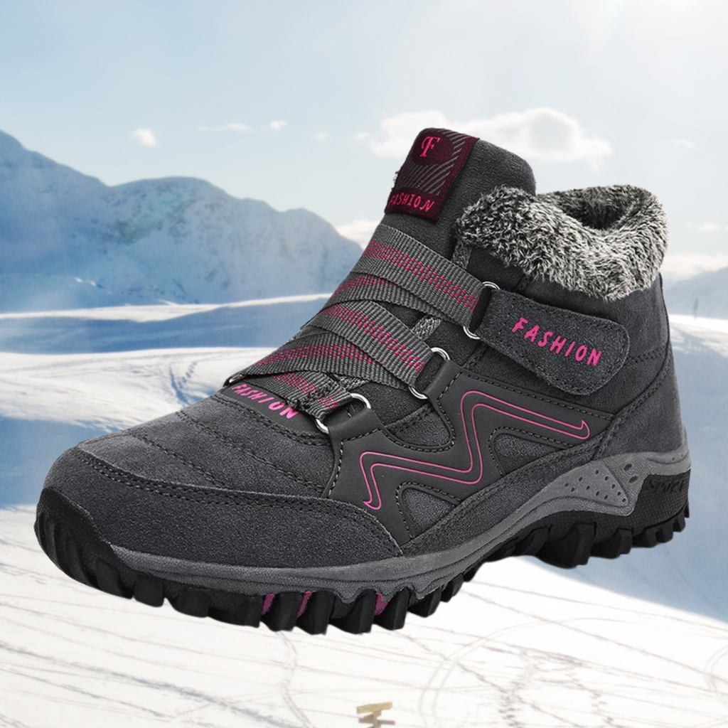 Warm faux fur boots for women