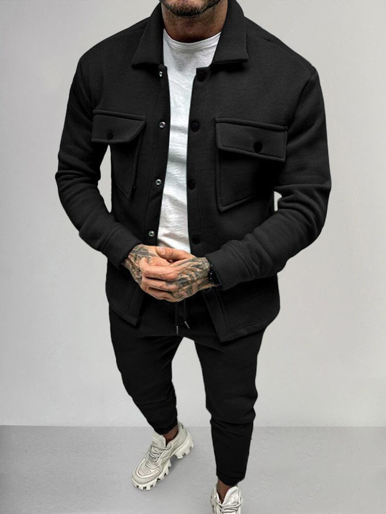 GR | 2-Piece Suede Set Shirt and Trousers