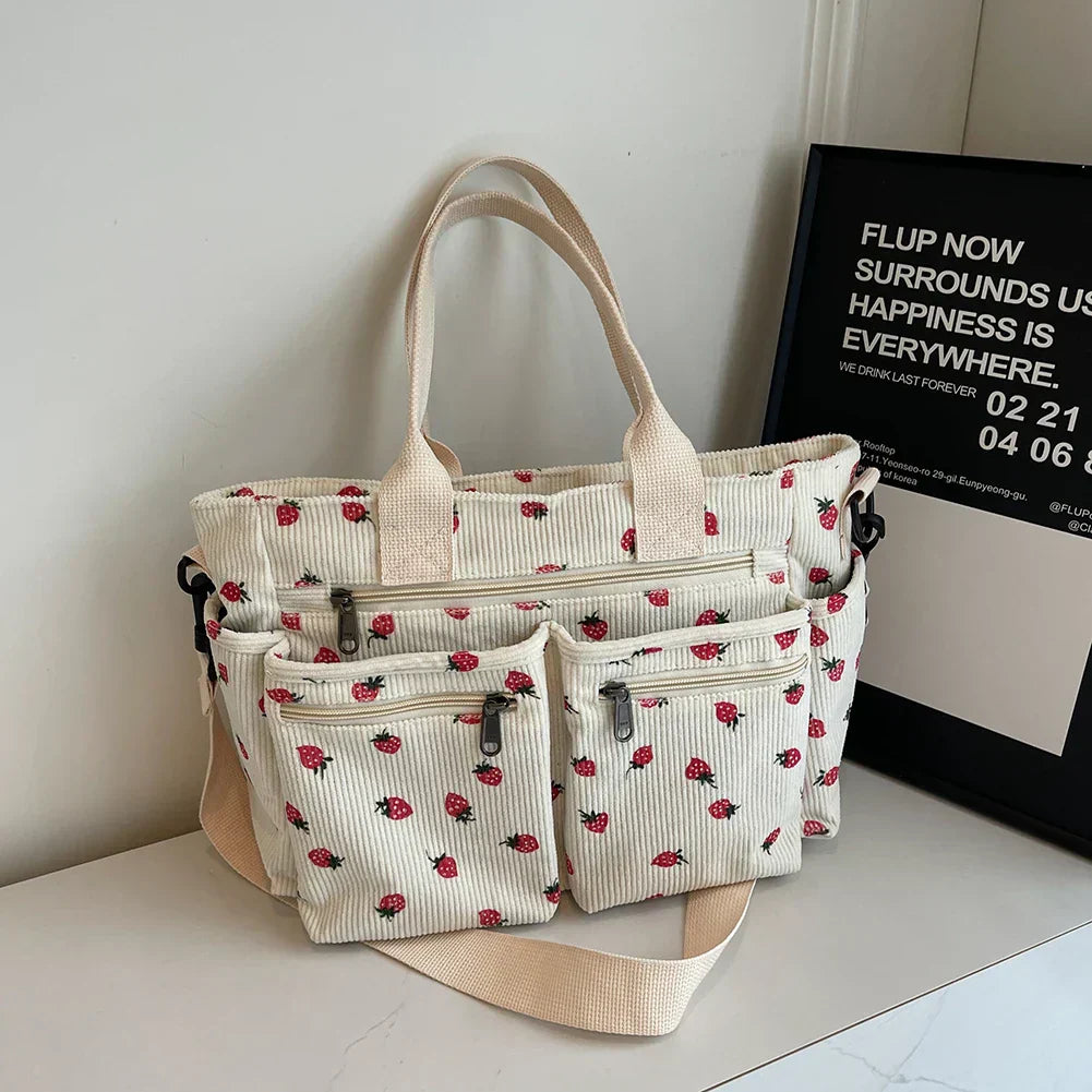 GR | Strawberry Corduroy Bag