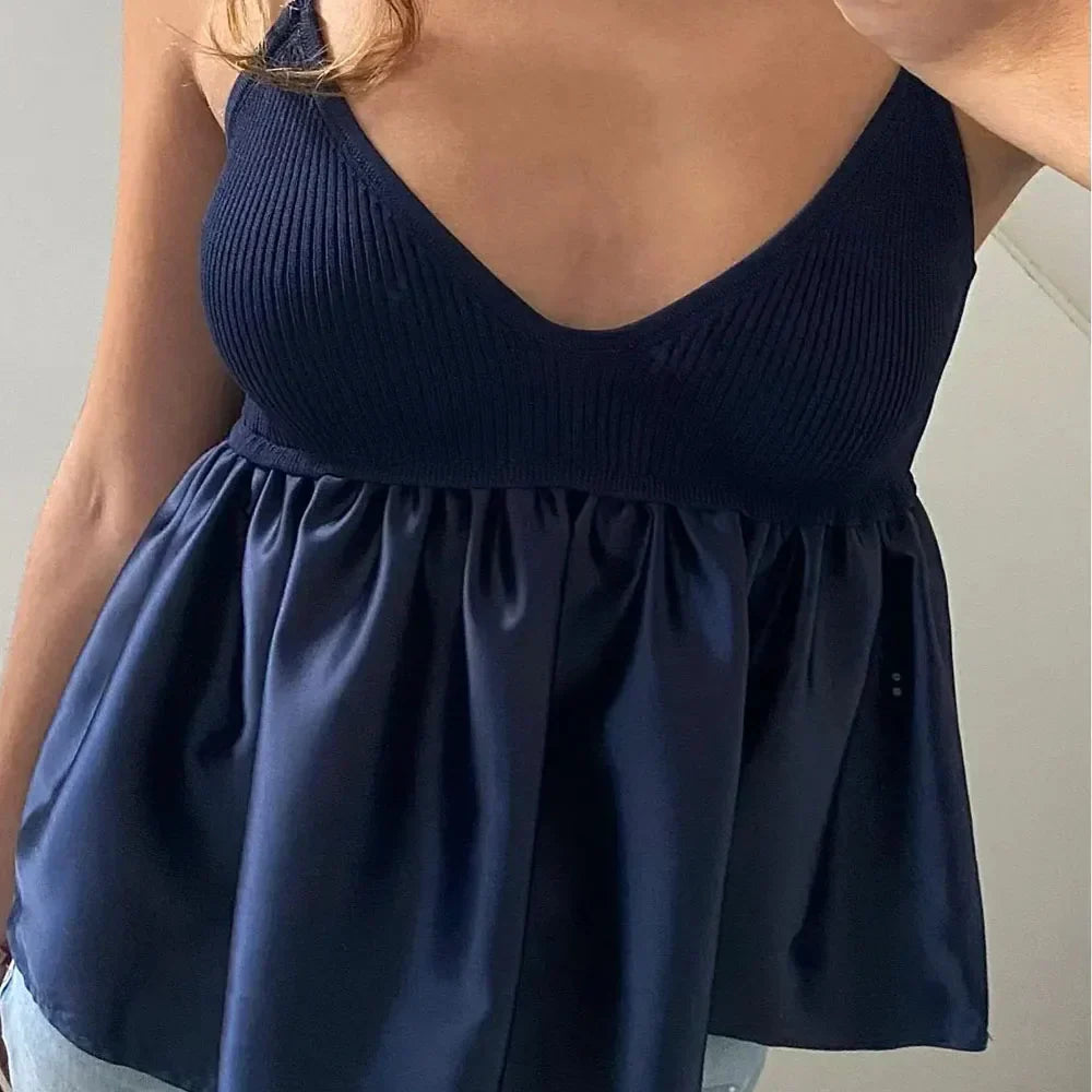 Sexy knitted crop top for women