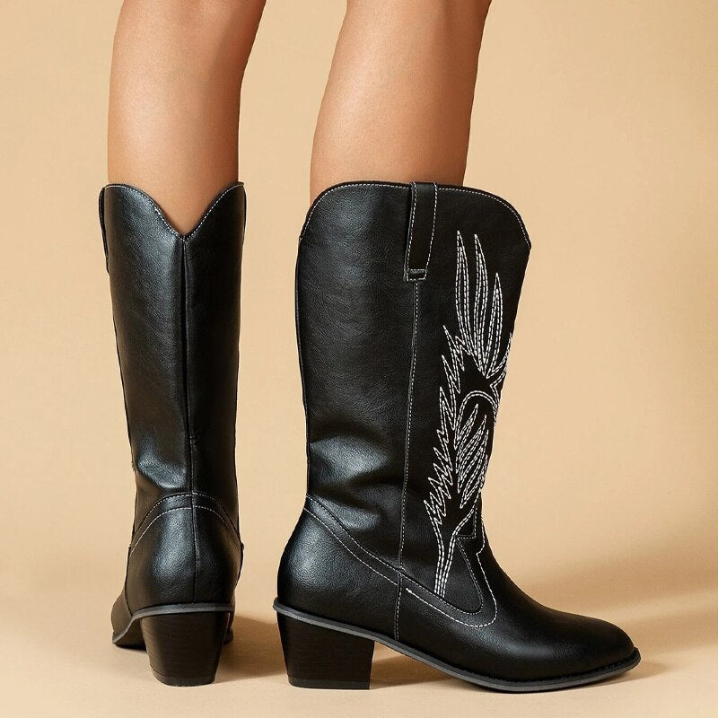 GR Cowboy Boots | High-quality women's boots with boho print