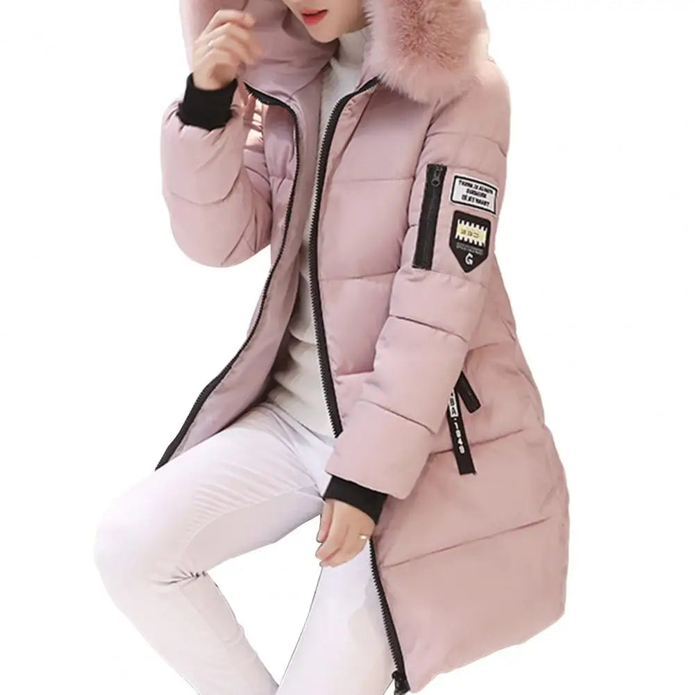 GR | Winter jacket with striking collar and appliqués