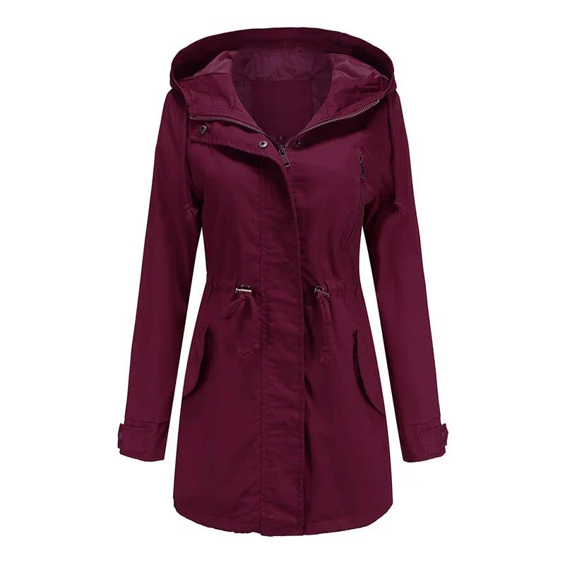 GR | Baumwoll Trenchcoat Mit Kapuze