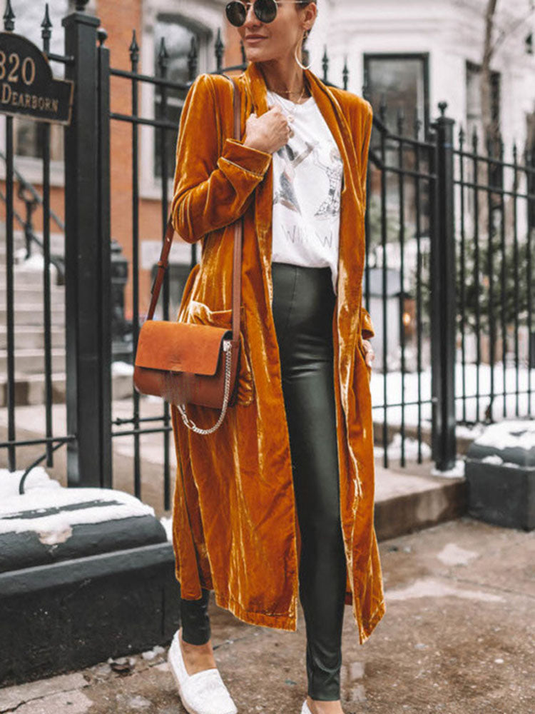 My Way Velvet Kimono Coat