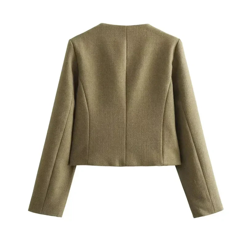 GR | Chic and elegant blazer jacket with button closure for women