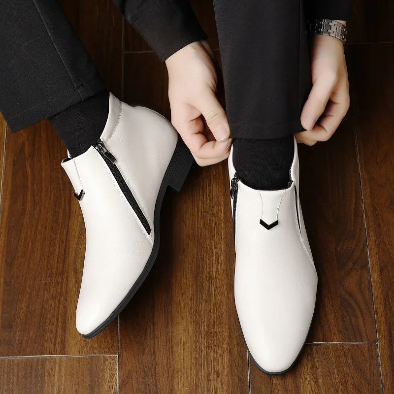 GR | Leather boots with zipper 
