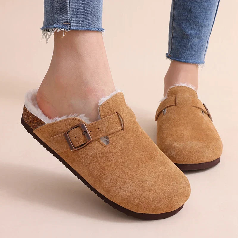 GR | Women's mules – non-slip warm winter slippers