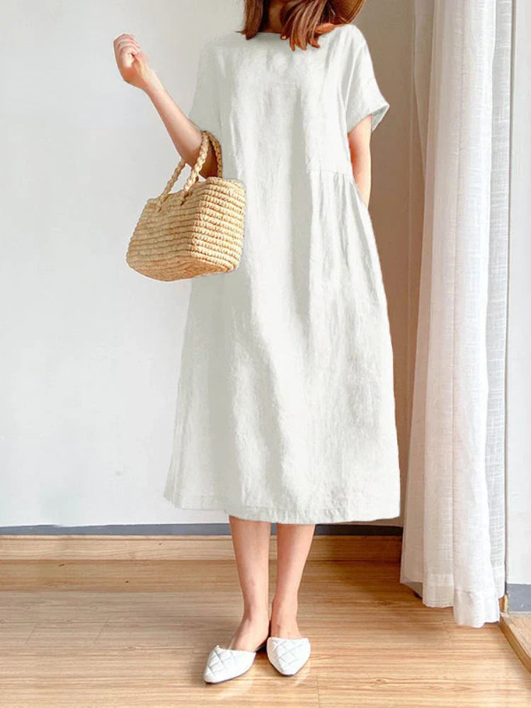 GR | Einfarbig Midi Kleid Aus