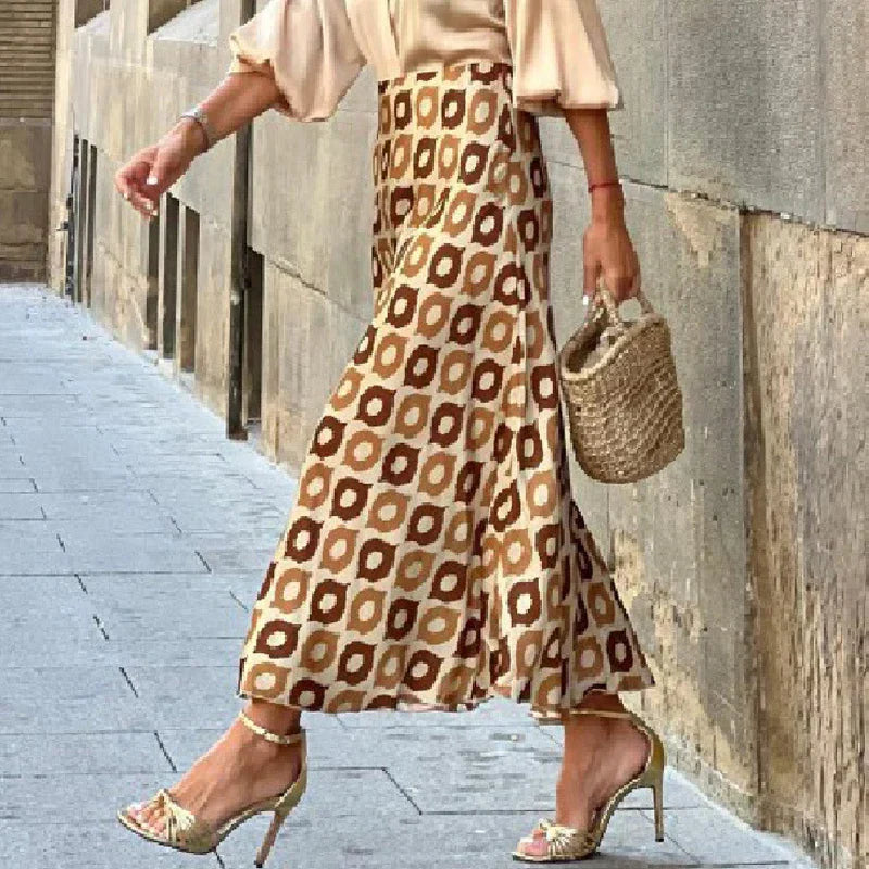 GR | Boho satin skirt