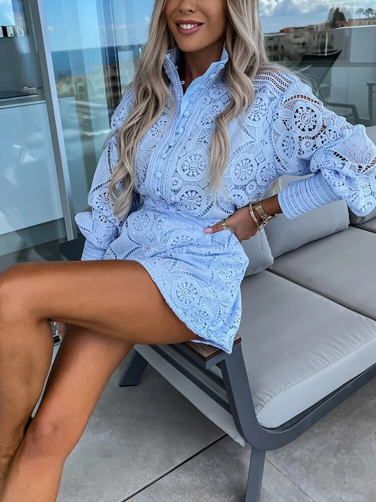 GR | Long-sleeved jumpsuit with lace