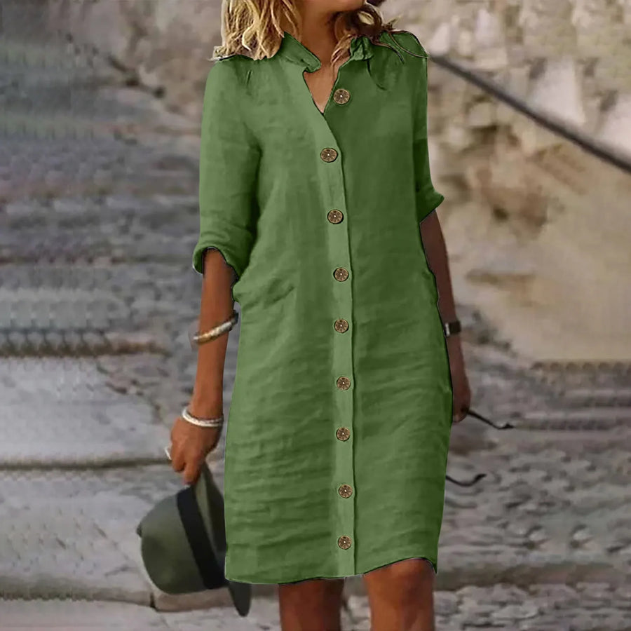 GR | Bewegliches Midi Hemdkleid