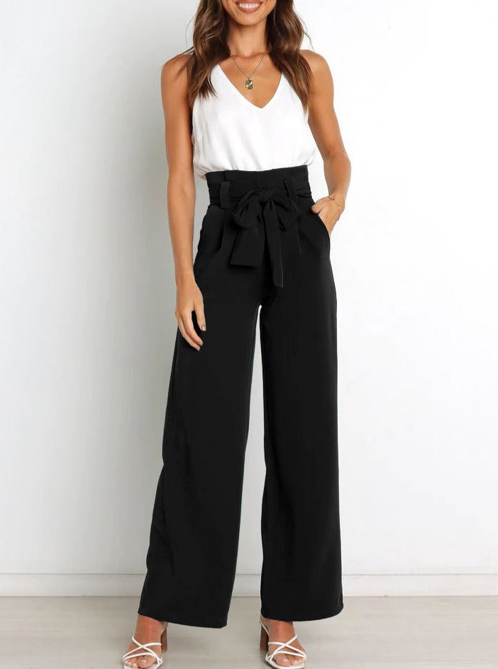 GR - Tie front Wide trouser legs