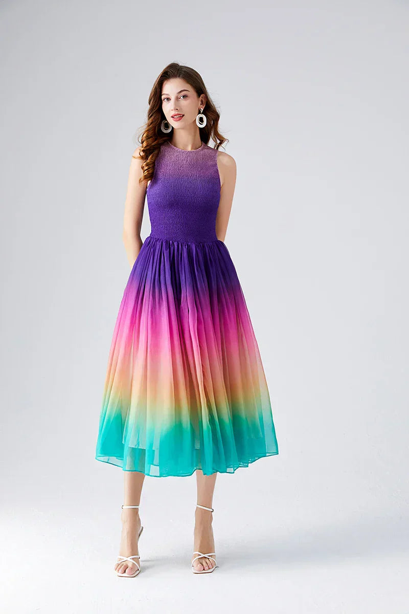 GR | Golden Hour Harmony Midi Kleid