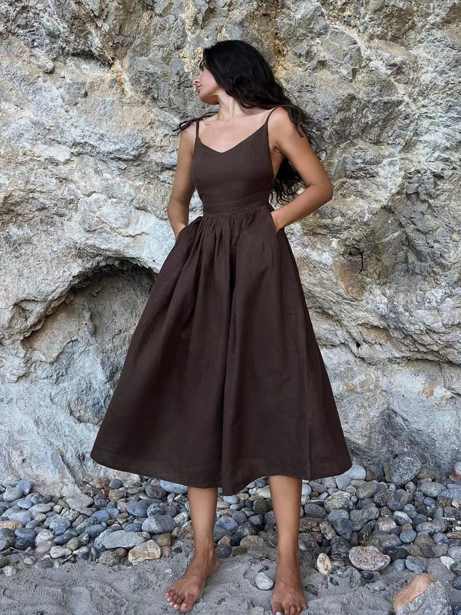 GR | Breathable Linen Summer Dress for Women
