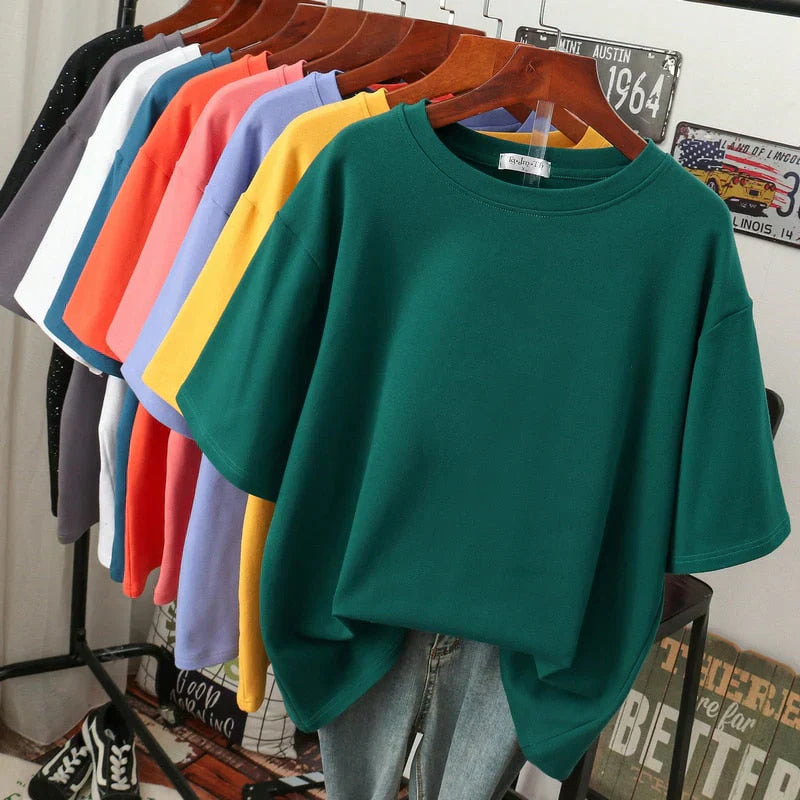 GR | Kuscheliges Baumwoll-Basic T-Shirt In Übergröße für Frauen