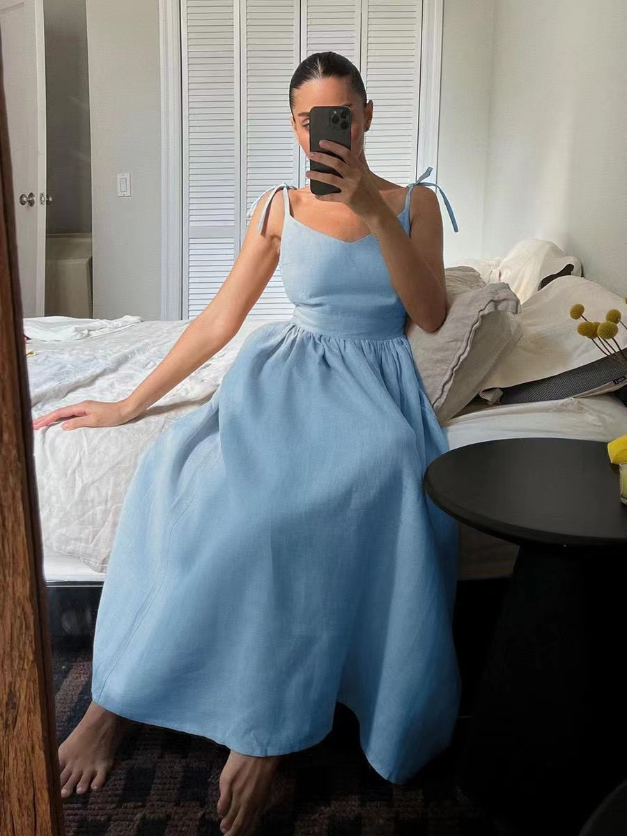 GR | Breathable Linen Summer Dress for Women
