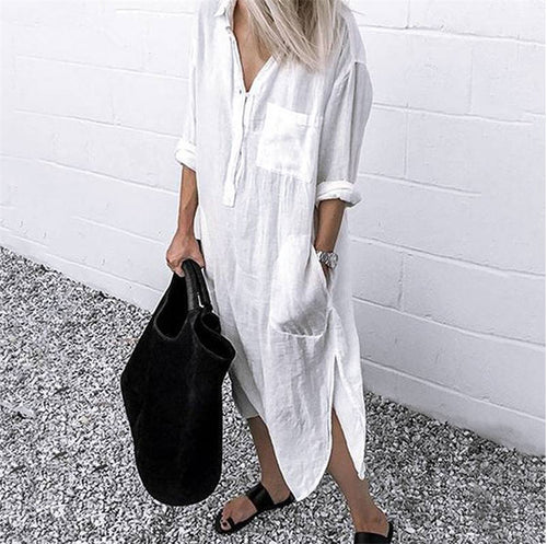 GR | Linen dress with pockets