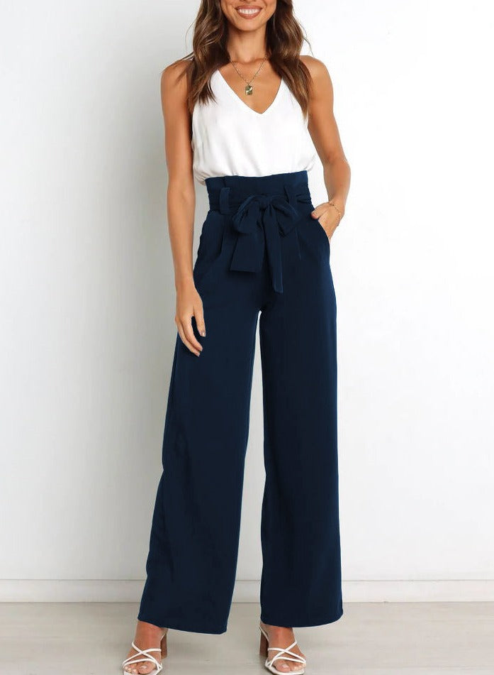 GR - Tie front Wide trouser legs