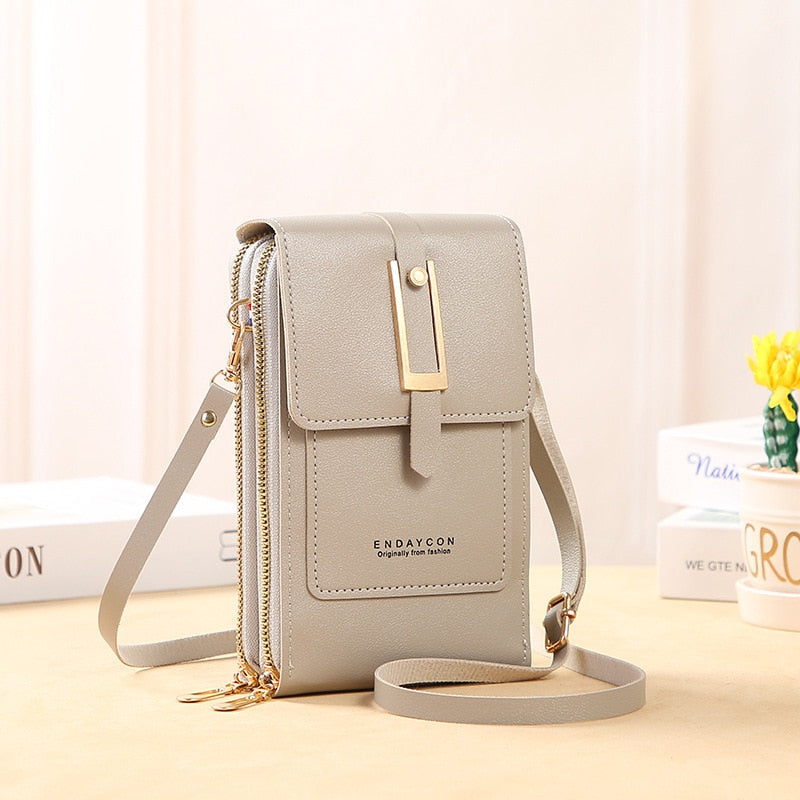 GR Leather Smartphone Clutch | Women's Handbag with Touchscreen Window