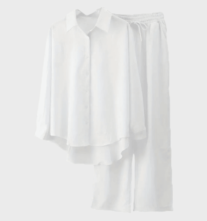 GR | 2-piece set, consisting of a loose shirt and wide-legged trousers