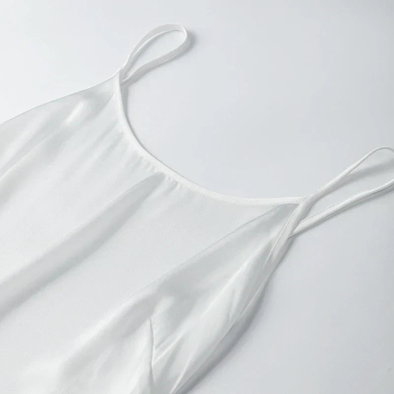 Satin backless party dress