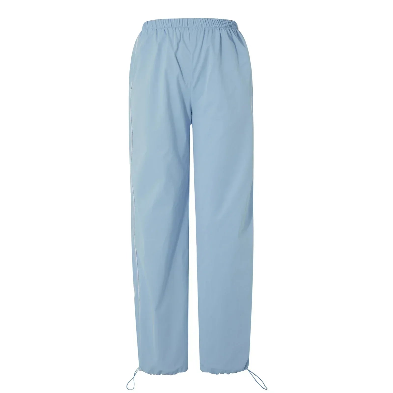 GR | Frauen Y2K Elastischer Taillen Cargo Hosen Locker Einfarbige Jogginghosen Trainingshose mit Taschen Streetwear