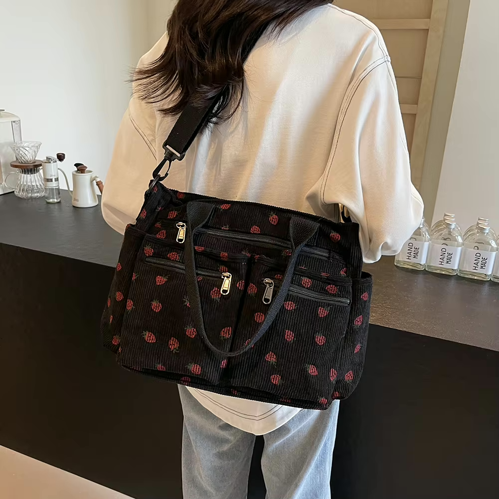 GR | Strawberry Corduroy Bag